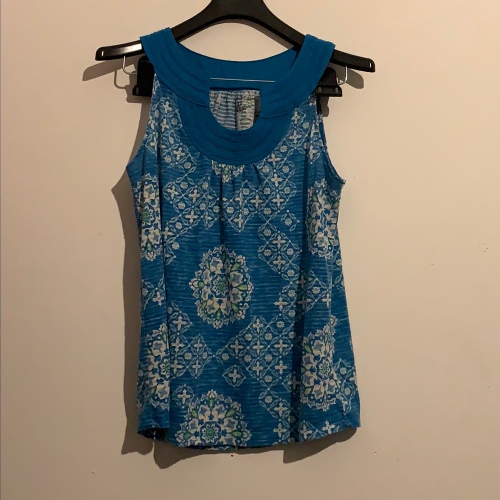 Sonoma XS blue patterned tank top